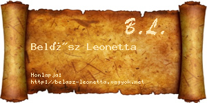 Belász Leonetta névjegykártya